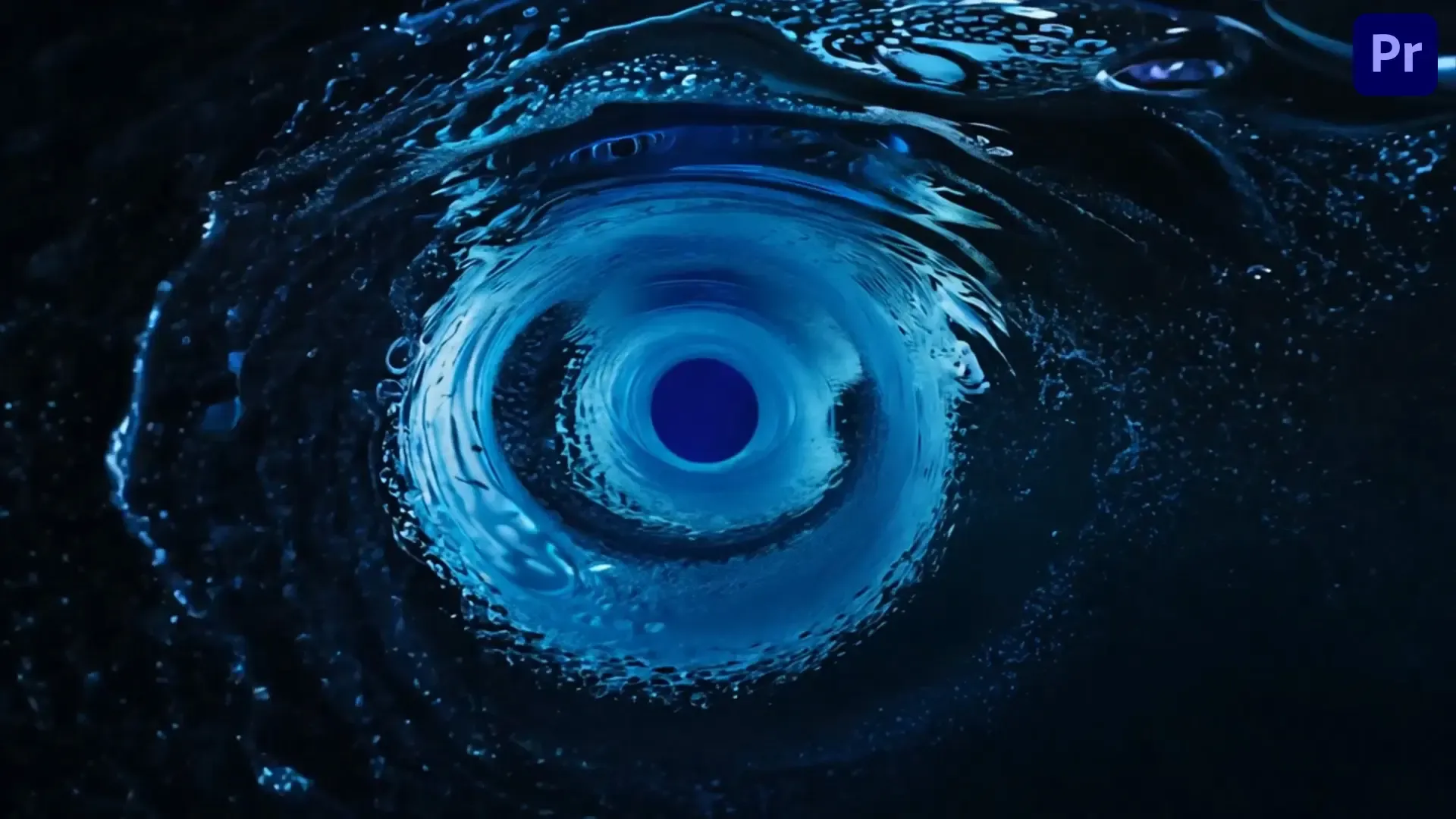 Aqua Vortex Motion Logo Animation Background